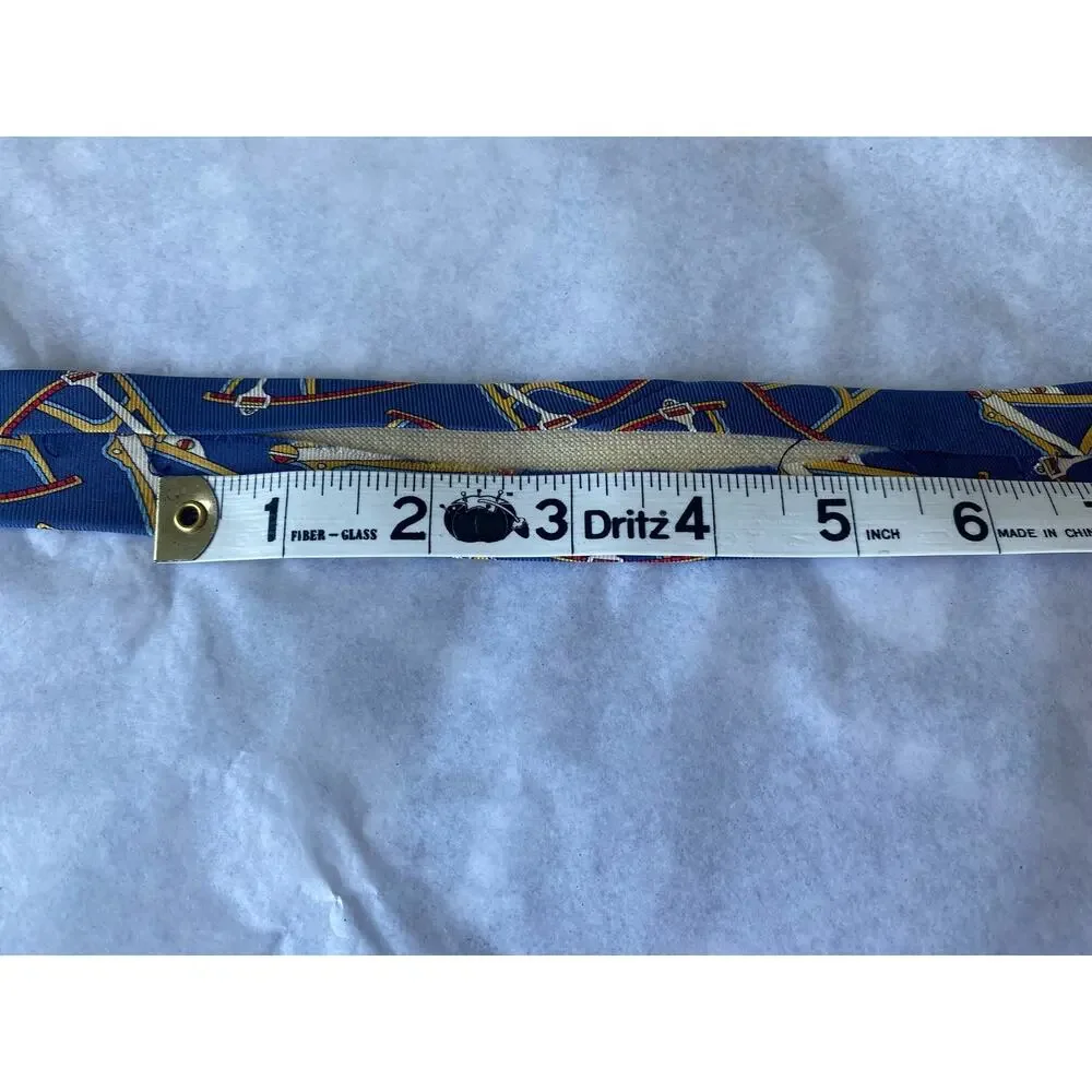 Gucci 100% Silk Made in Italy Men's Tie Sextant Print in Blue 58 x 3 3/4